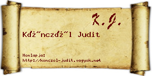 Könczöl Judit névjegykártya