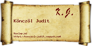 Könczöl Judit névjegykártya